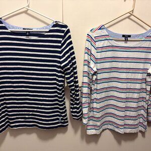 Hatley Button Breton T-Shirt Tops - Two Items